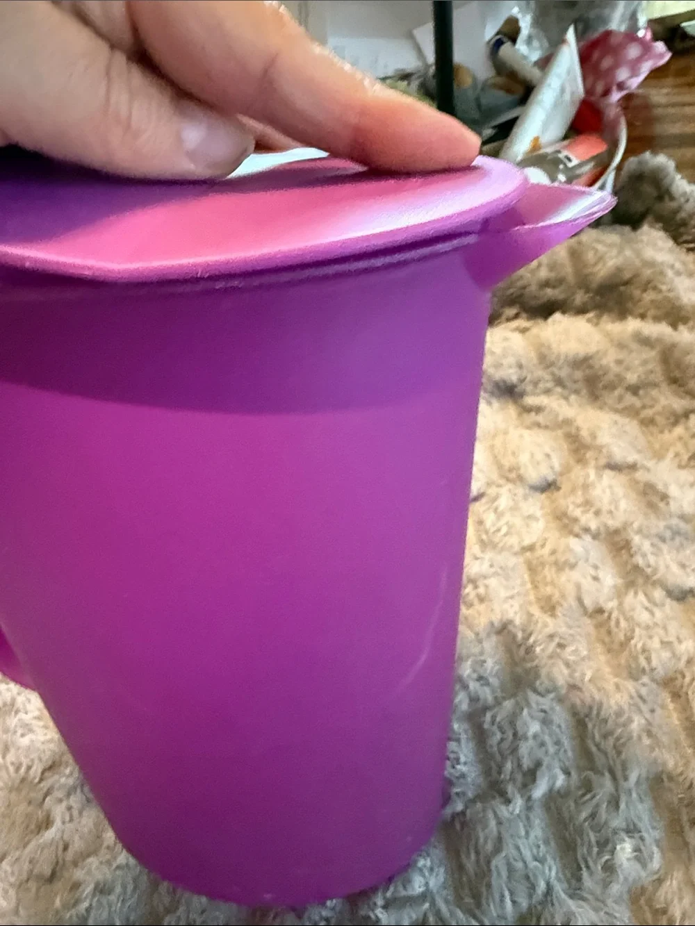 Tupperware Purple Pitcher with Handle